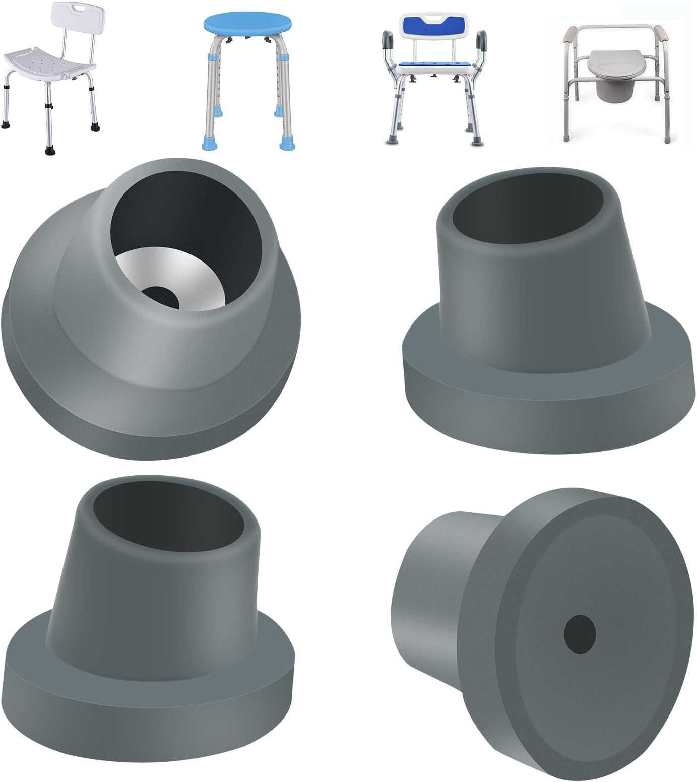 Amazon.com: 4 Pack Replacement Feet for Shower Chair Bath Seat, 1-1/8 ...