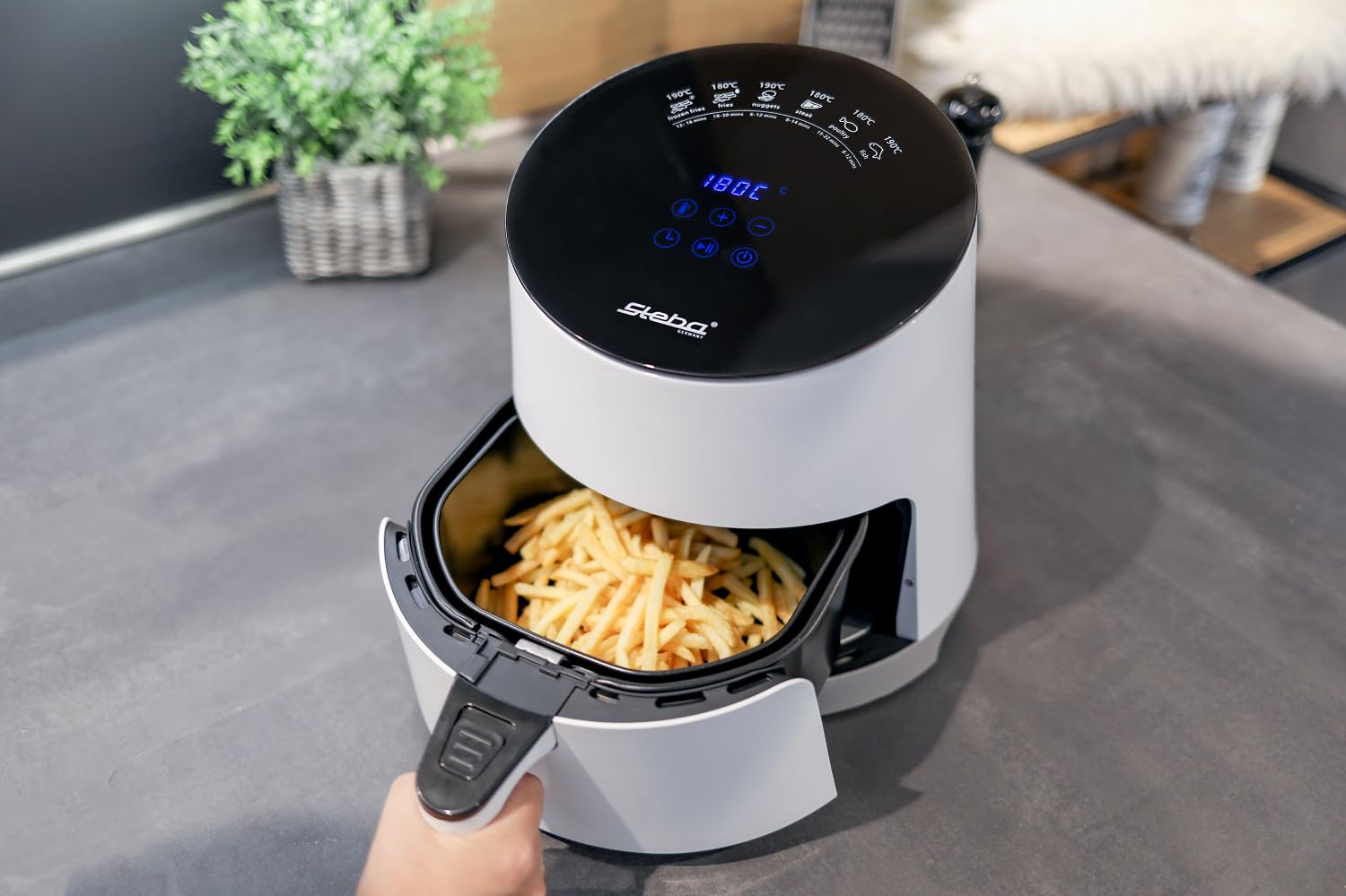 STEBA HF 1000 FREIDORA DE AIRE CALIENTE 3,5 L SENCILLO NEGRO, BLANCO INDEPENDIENTE 1500 W