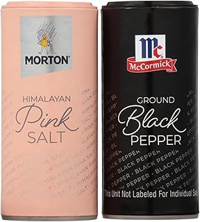 Morton All-Natural Himalayan Pink Salt & McCormick Pepper Shakers, 5.25 Ounce
