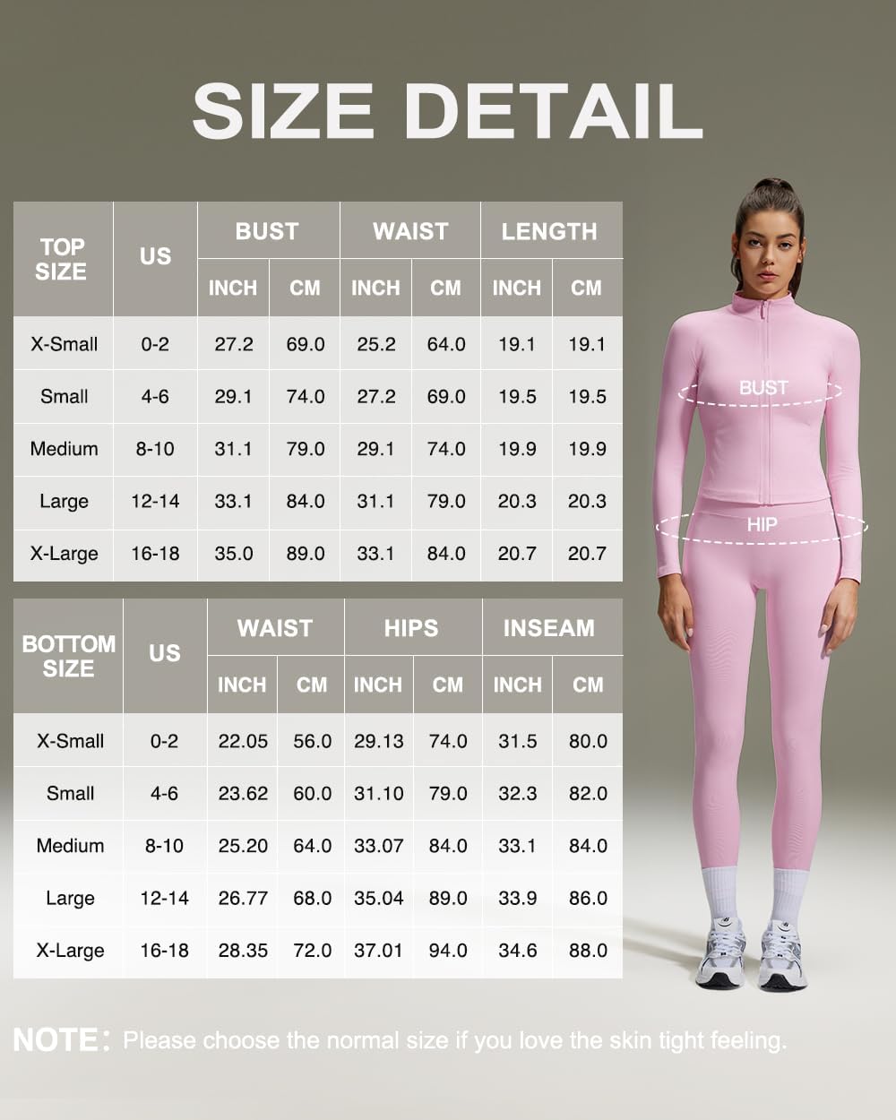 OMKAGI Workout Sets for Women Booty Leggings Matching Zipup Jacket Gym Outfits with Pockets - Image 7
