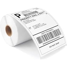 CEPRICO - 4x 6 Direct Thermal Shipping Labels - 1 Roll Per Roll 220 Labels - Waterproof Perforated Self Adhesive Printable Stickers for UPS DHL FedEx USPS - Compatible w/Zebra & Thermal Printers