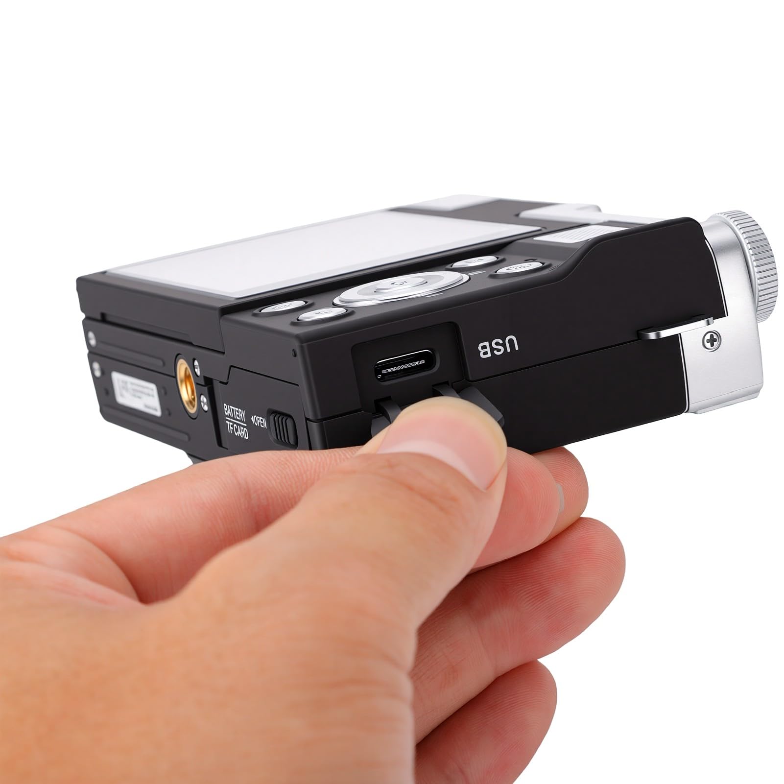 Alomejor Cámara Digital 4K para Fotografía, Pantalla Abatible de 2,8