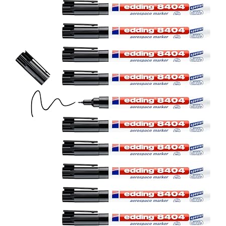 Edding 8404 Aerospace Marker Permanent Losungsmittelbestandig 0 75 Mm Strichbreite 10 Stuck Schwarz Amazon De Burobedarf Schreibwaren