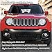 PGTOPONE 2PC Front Kidney Grilles Bezel Cover Kit for Jeep Renegade 2015-2018,1 Pair Left & Right, Black Bumper Grille Insert (BLACK STYLE)