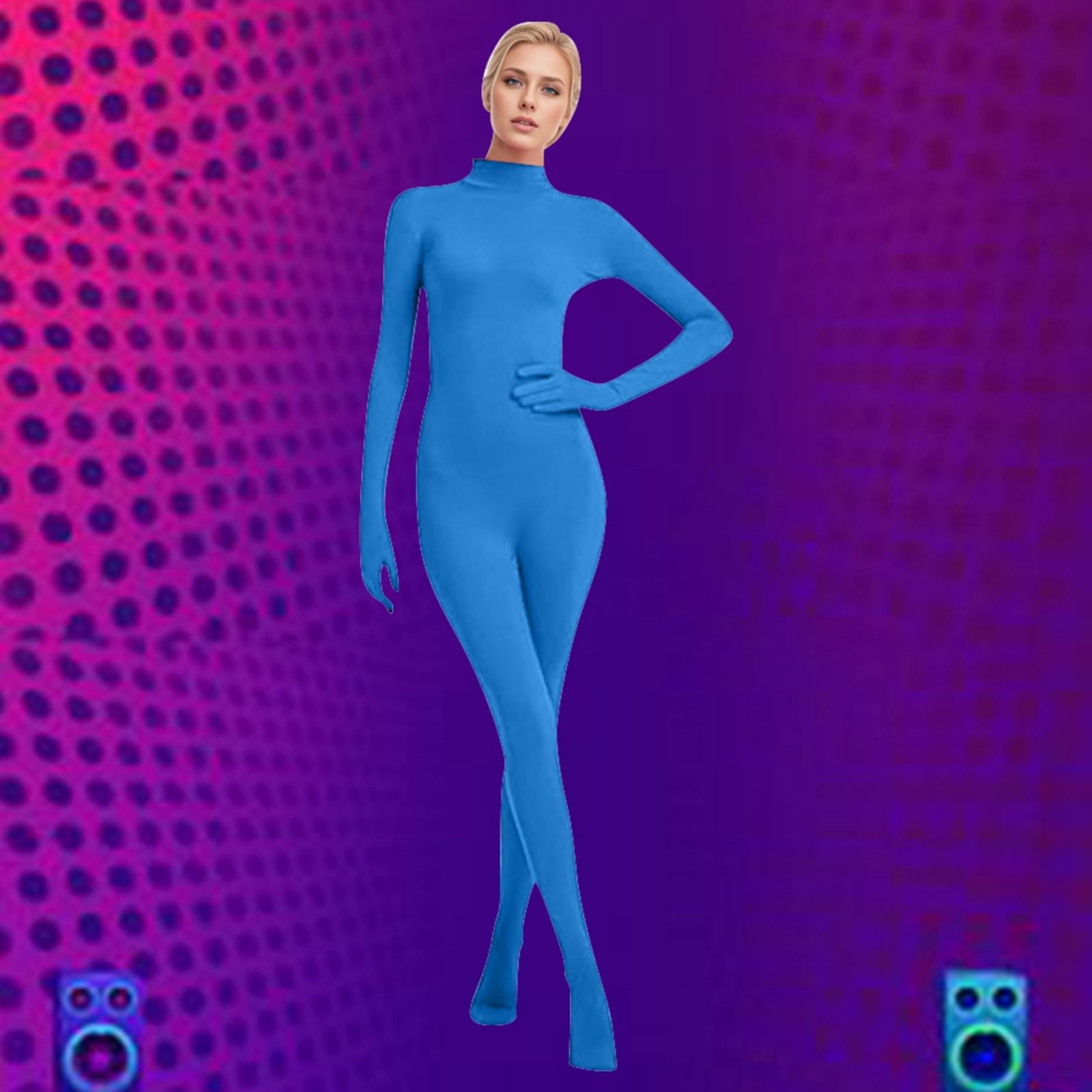 Traje de cuerpo completo para mujer, cara abierta, Zentai, cosplay, mono monocolor, brillante, polainas, traje deportivo, para fiesta, Halloween, Navidad, mono ligero elástico