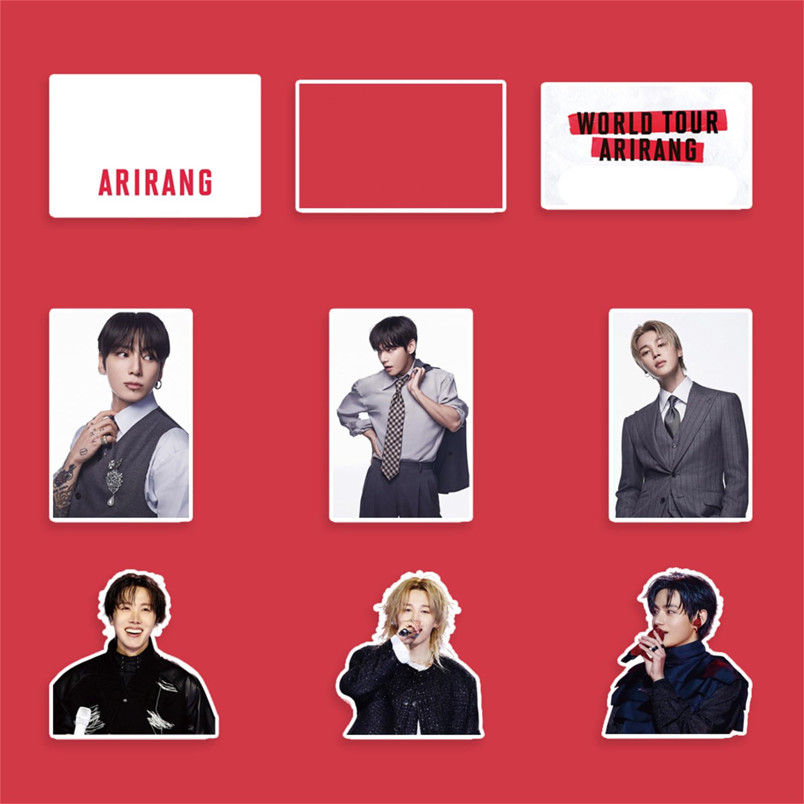 CCHZYSKO 5th Korean Idol Team Music ARIRANG Album Vinyl Stickers Set Decals for Water Bottle, Laptop for Fans 100PC - 4