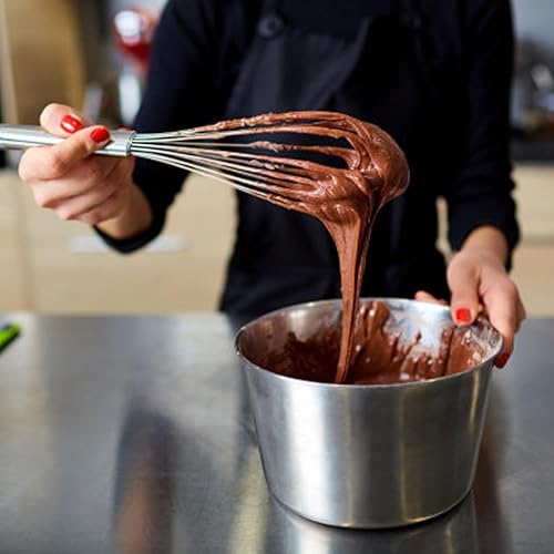 Miniatura 5 de Batidor de globo de acero inoxidable, batidor de alambre de 10 pulgadas, batidor de mano para mezclar, batir, batir y remover el separador de huevos