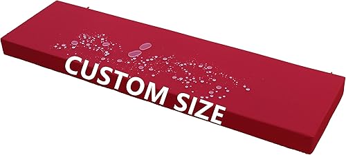 Sincere Waterproof Customize Bench Pad, Porch Garden Cushion, Custom Patio Bench Cushions, Outdoor Couch Cushion Seat Cushion, 16 inches Wide, 42