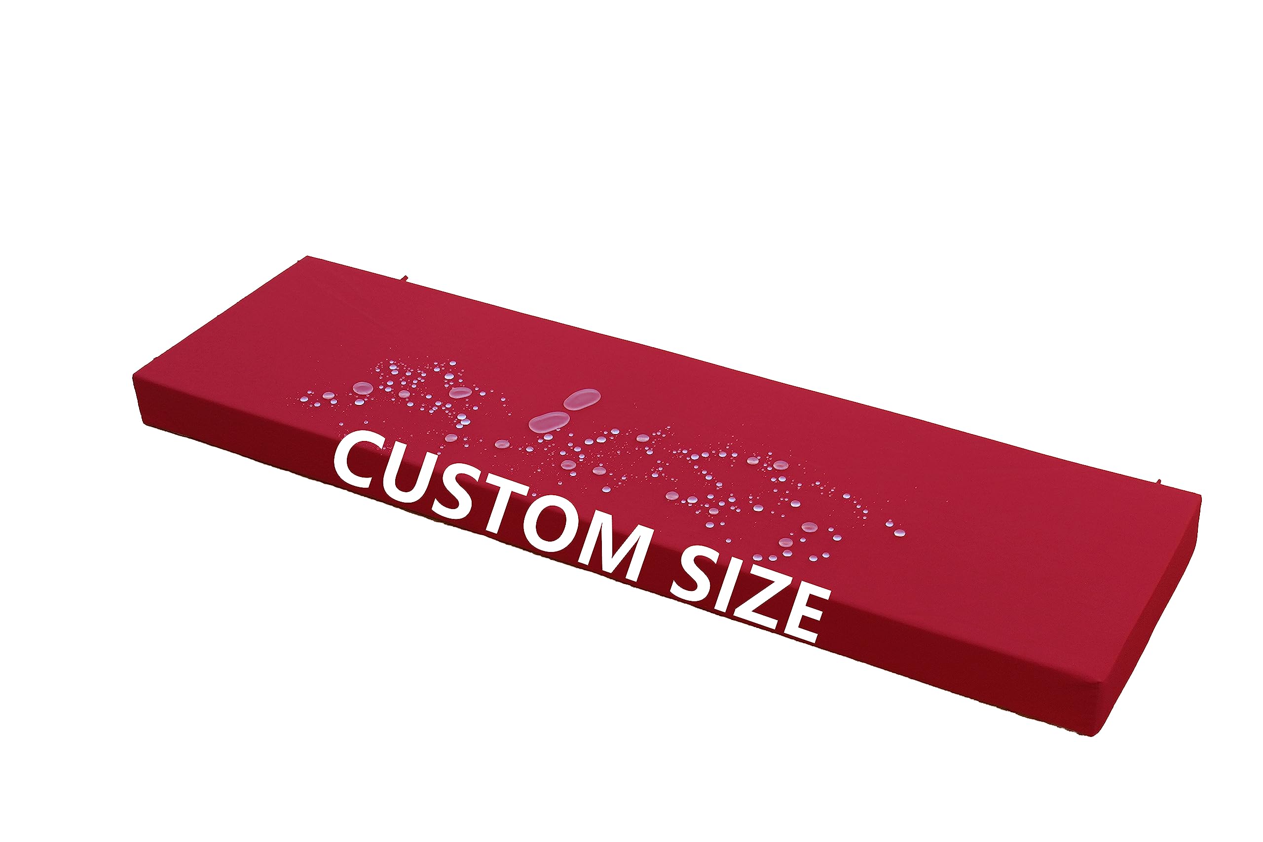 SINCERE Custom Anti-Slip Cushion for Bench Outdoor, Patio Furniture Cushion, Indoor Waterproof Cushions, Made to Order Water Resistant Seat Cushion, Zippered Removable Cover, High Density Foam Insert
