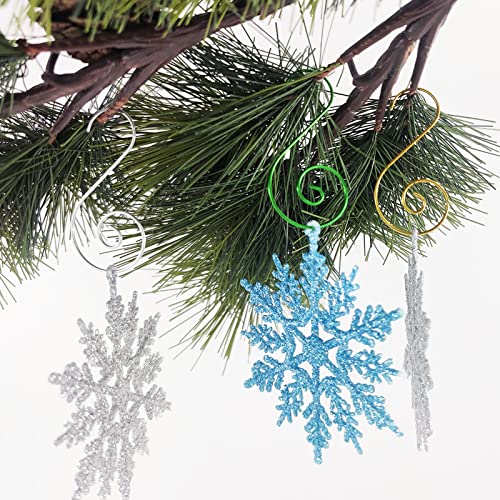 Pinkswan 80 Pack Ornament Hooks For Christmas Tree, Xmas Metal Wire Ornament Hangers Silver S-Hooks For Christmas Stocking Christmas Balls Party Decorations #TOP3