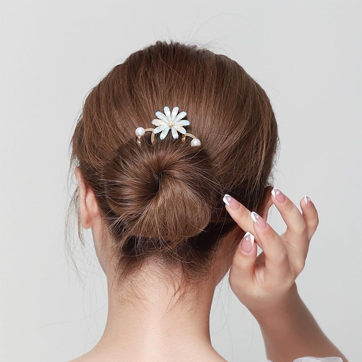 4Pcs Crystal Flower Hair Comb Gold Metal Flower Hair Side Combs Decorative Side Combs with Long Teeth for Women Girls