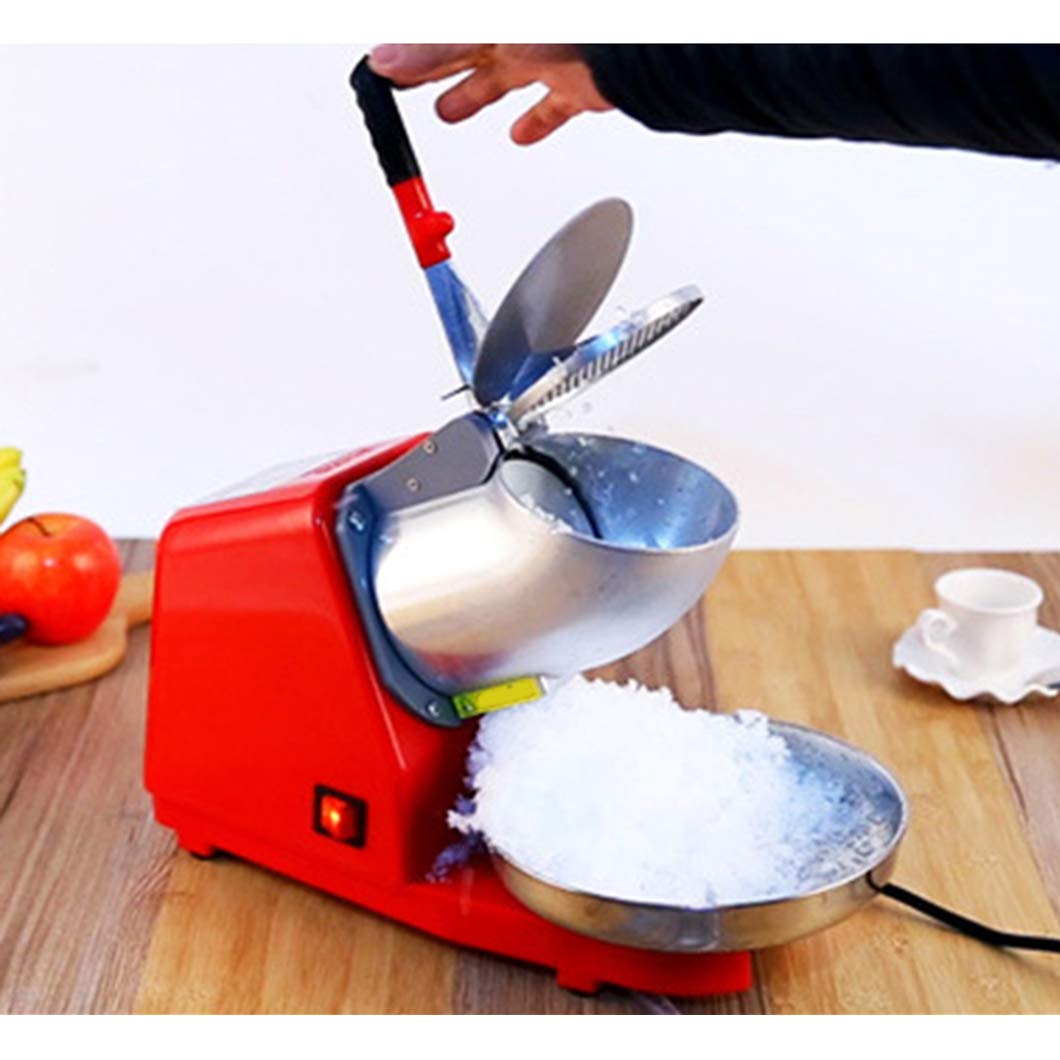 SYTH Ice Crusher Broyeur de Glace Electrique,Machine à Fabriquer des Cônes de Neige,pour Faire des mojitos,avec Double Couteau en Acier Inoxydable