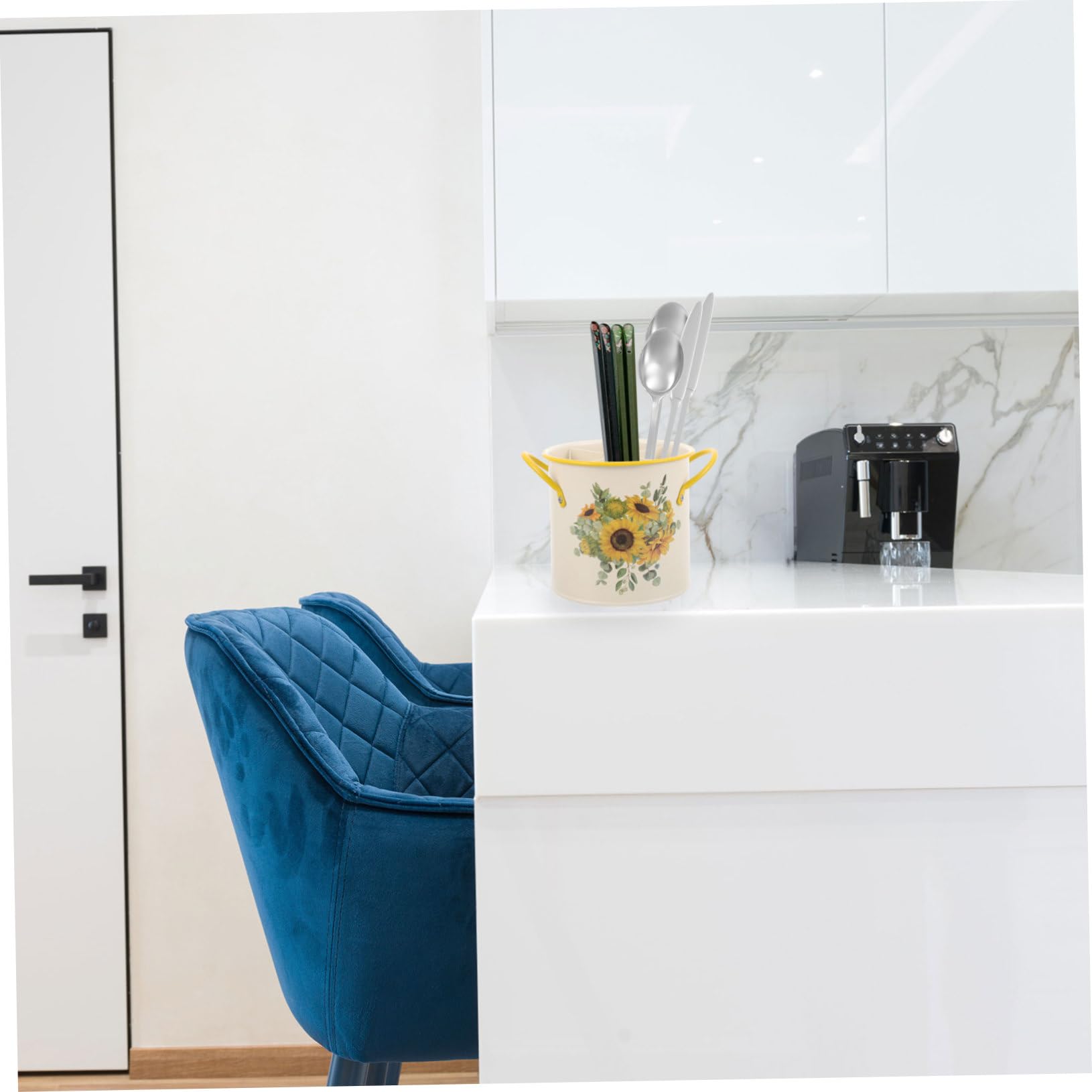 LIFKOME Support à Baguettes Décoratif en Fer Galvanisé Espace de Rangement Suffisant, Organisateur D'ustensiles Cuisine Maison Présents de Pendaison de Crémaillère