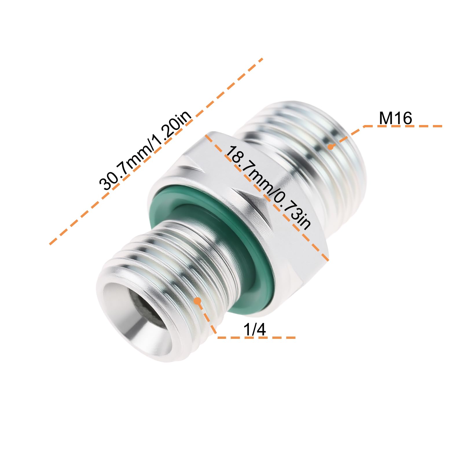 M16 To 1/4 Hydraulic Fitting – Carbon Steel Connector For Mini Excavator – High-Pressure, Leak-Proof, Quick-Connect Thread Adapter