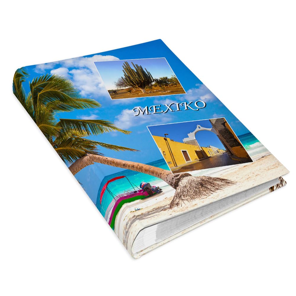 Urlaubsfotoalbum: Mexiko, Fototasche für Fotos, Taschen-Fotohalter für lose Blätter, Urlaub Mexiko, Handgemachte Fotoalbum (10x15 | für 300 Fotos)