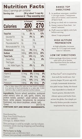 Near East Roasted Garlic & Olive Oil Couscous 24x 5.8 Oz
