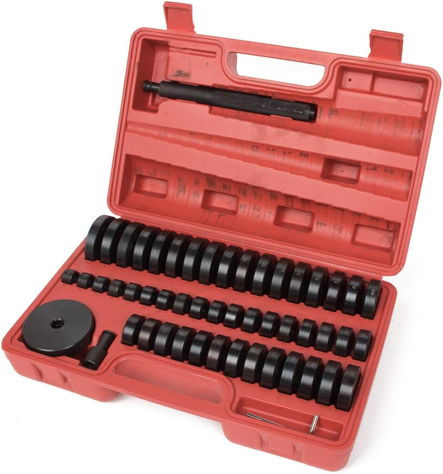 ECCPP 52-in-1 Custom Bushing Driver Tool Kit, Transmission Bushing Driver Disassembly Set, Wheel Axle Bearing Race Seal Installer Tool Set