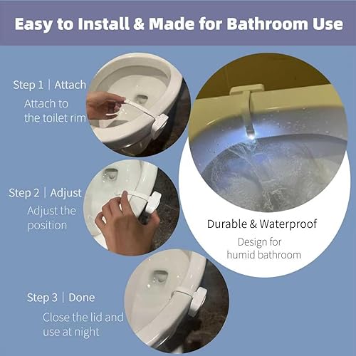 Vista 6 de Chunace Luz nocturna para inodoro con sensor de movimiento, decoración de accesorios de baño, divertidos rellenos de calcetines para hombre 2024