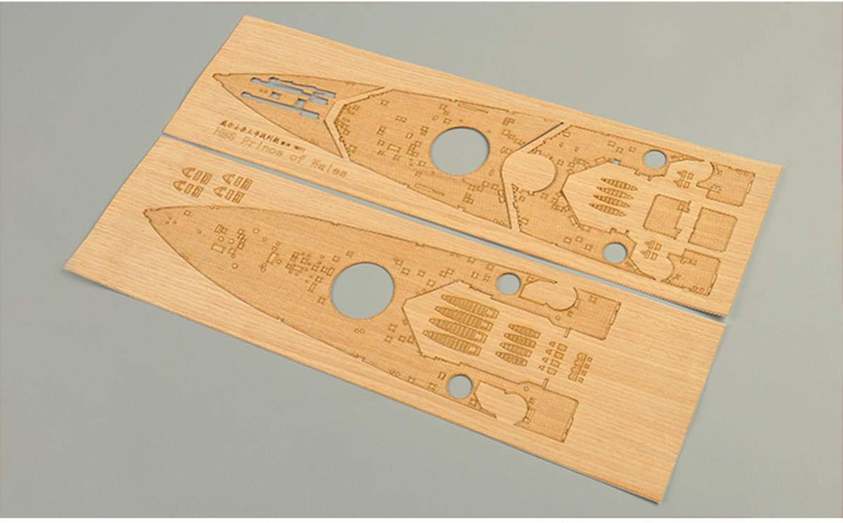 Wooden Deck For Tamiya 78011 1:350 Scale British HMS Prince Of Wales Model With Anchor Chain