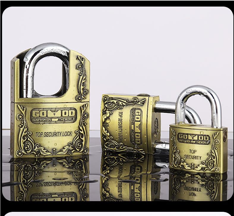 Amazon | CLEAYODO 南京錠 キーロック アンティーク南京錠 亜鉛合金