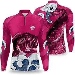 Camiseta de pesca com proteção UV Camisa manga Longa absrove suor com filtro solar fator 50