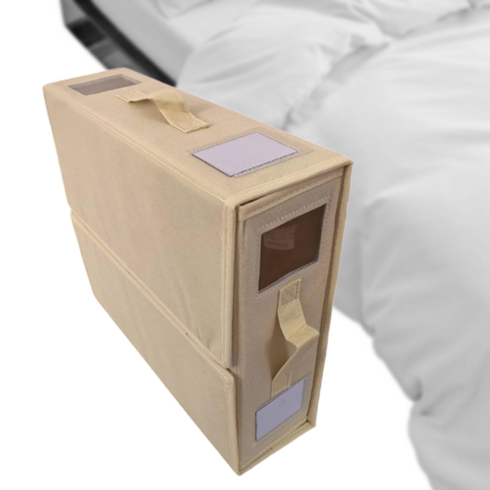 Baoblaze Organizzatore per Lenzuola per Armadio, Contenitore Pieghevole per Biancheria da Letto, Copripiumino, Asciugamani, Coperte, organizzazione della casa, Beige