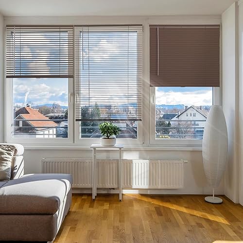 Miniatura 7 de SEEYE Mini persianas venecianas de aluminio sin cordón, persianas horizontales para ventana, tamaño de listón de 1 pulgada, persianas de