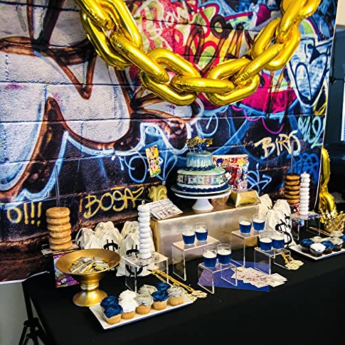 Leowefowa 7X5Ft Graffiti Backdrop 80'S Hip Hop Backdrops For Photography Hand Drawing Mural Painting On Brick Wall Vinyl Photo Background Boys Adults Party Room Wallpaper Studio Props #TOP1