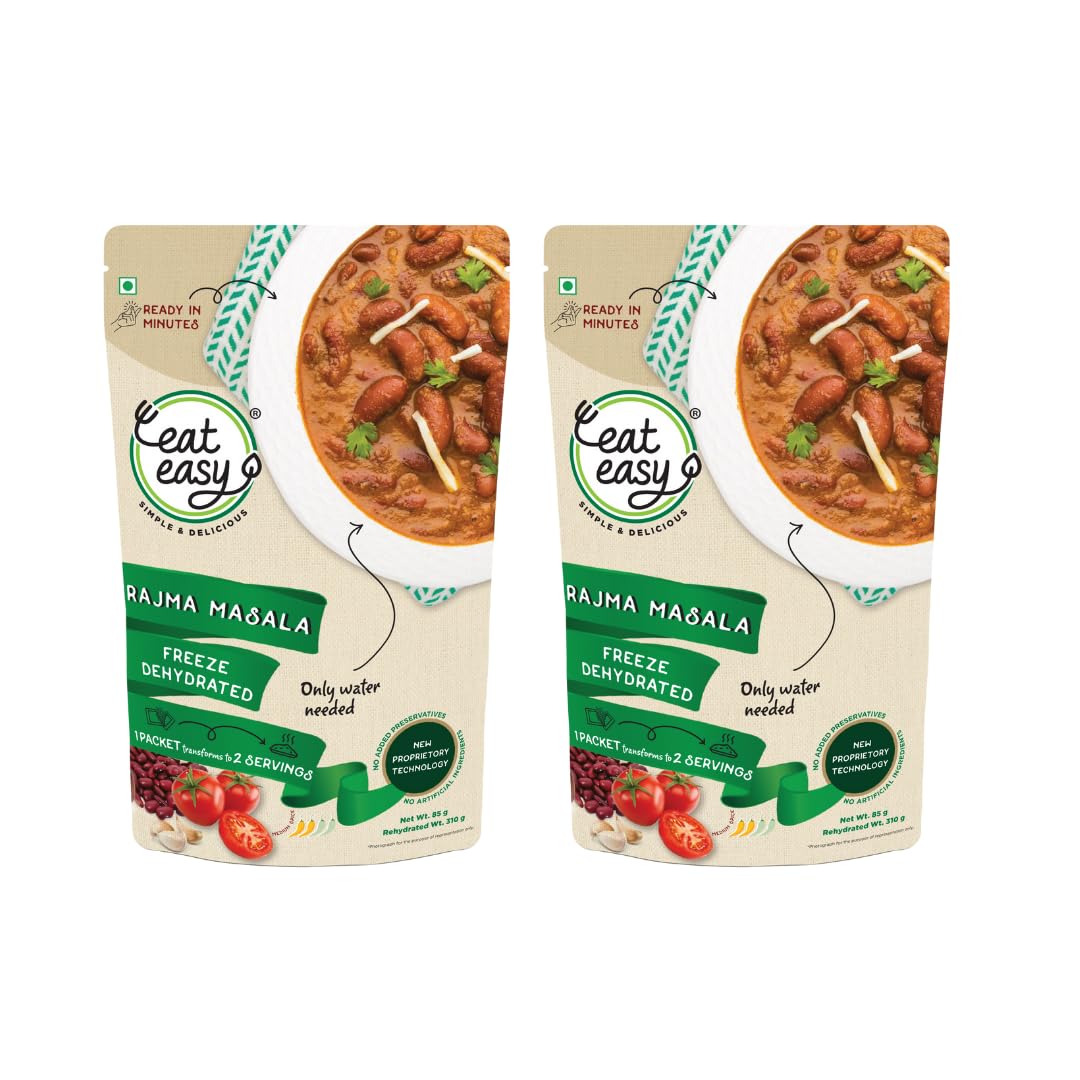 Eat Easy Ready To Eat Rajma Masala, 70gm of 1 Pack, Instant Food, Indian Meal, Travel Food, No Preservatives, No Added Artificial Colours & Flavours, Just Add Water and Cook (Pack of 2) (B0BVR97NTG) Amazon Price History, Amazon Price Tracker
