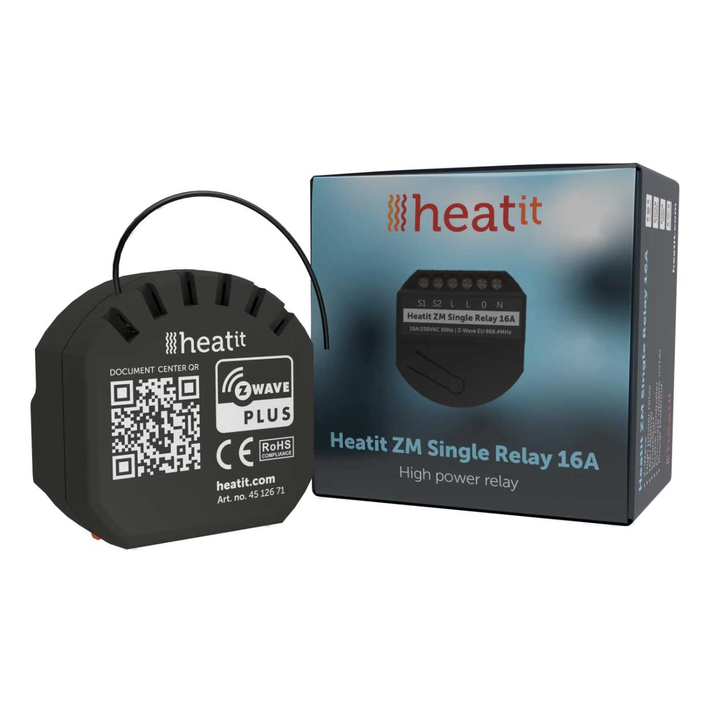 Module 1 relais Z-Wave Plus Heatit automatisation éclairage salon