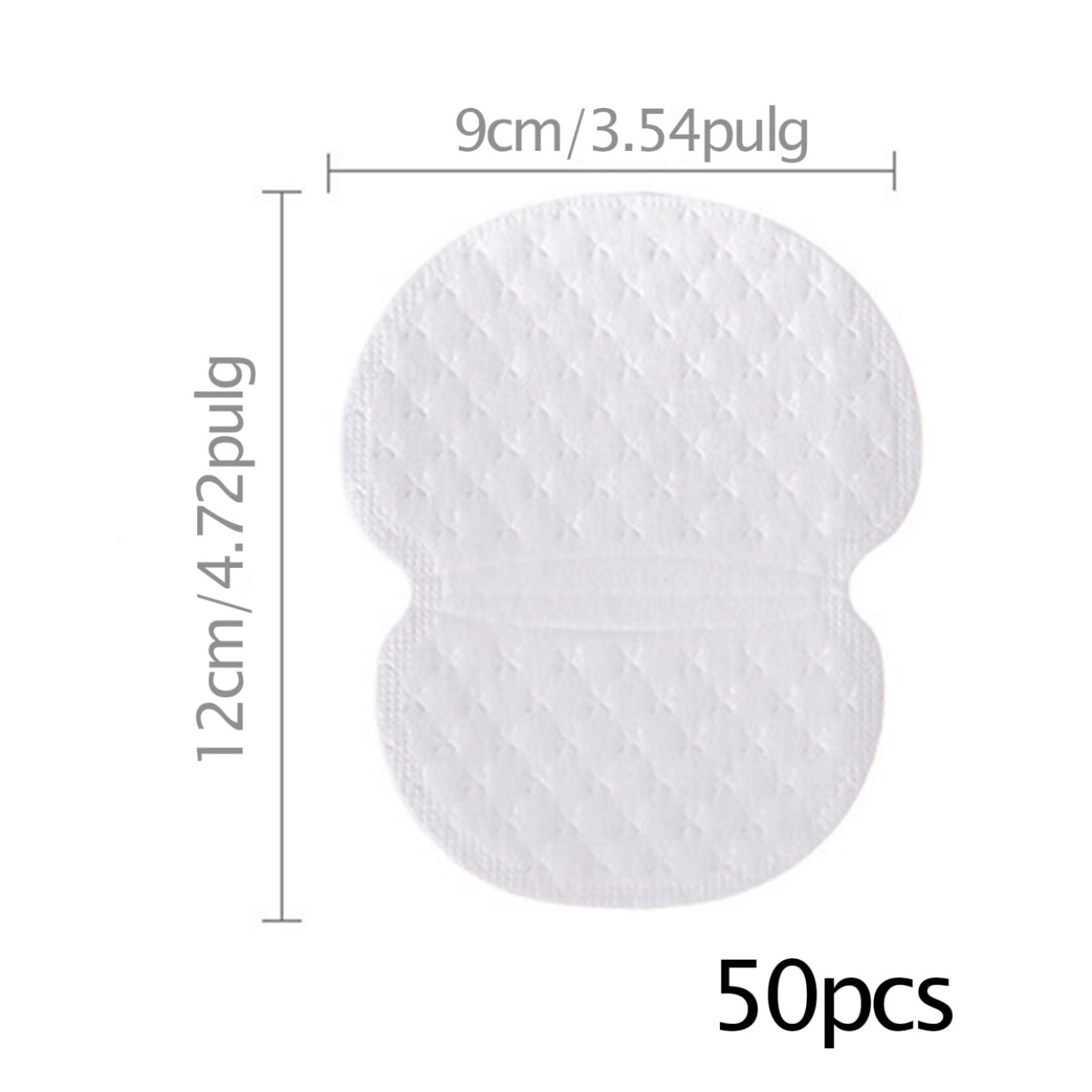 50/100 PCS Large Underarm Sweat Pads for Women and Men Comfortable Non-Visible, Extra Adhesive Sweat Free Armpit Protection Under Arm Pads (White,50)