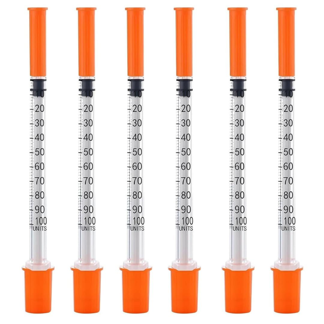 100 tubi da 1 ml U100 in plastica 31G x 1/4" (0,25 x 6 mm) – Confezionati singolarmente – Per laboratorio e tecnica – Strumenti di misurazione e dosaggio multiuso precisi