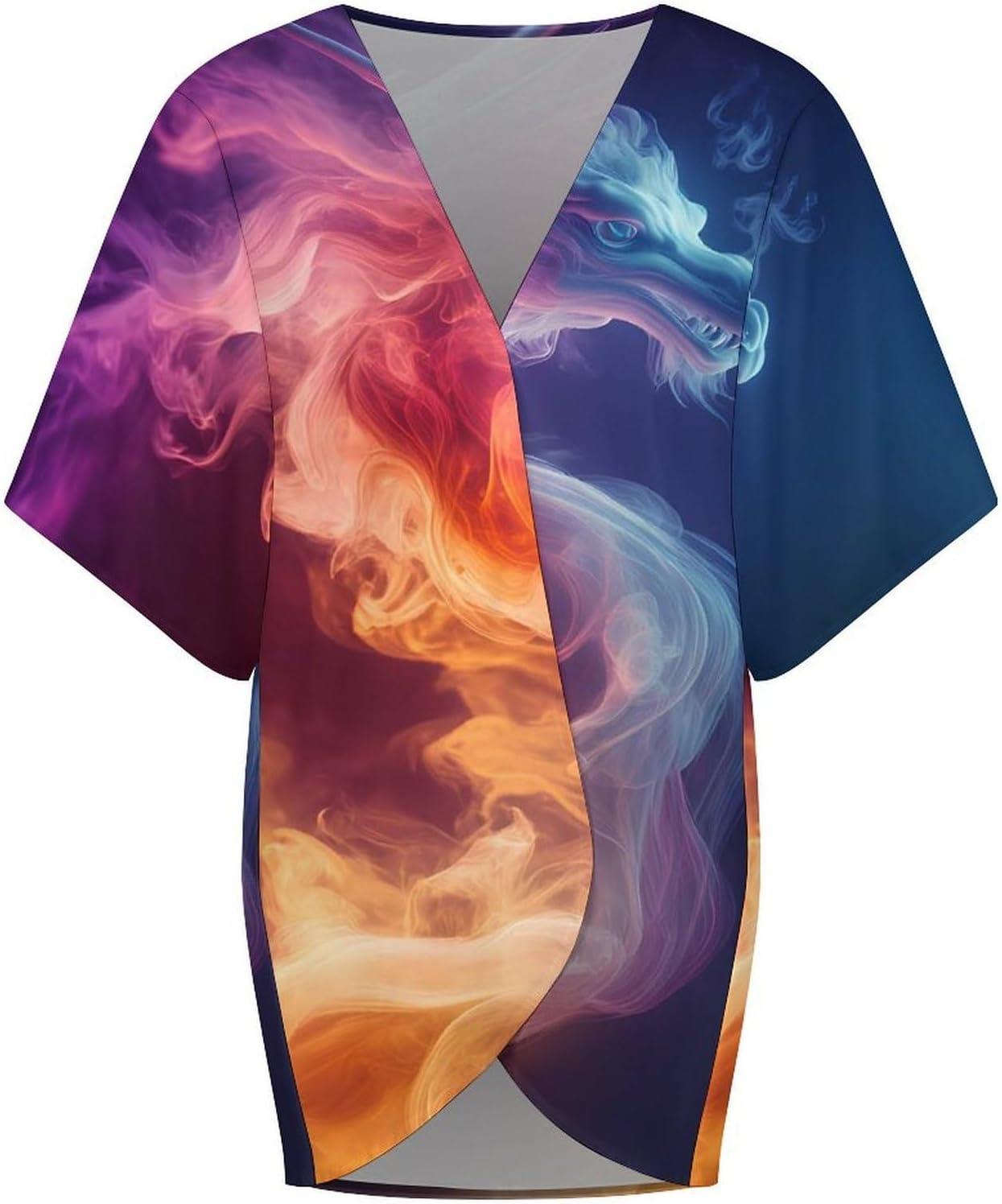 Smoke Dragon Women's Open Front Cardigan Short Sleeves Jacket Lightweight Sweaters Tops