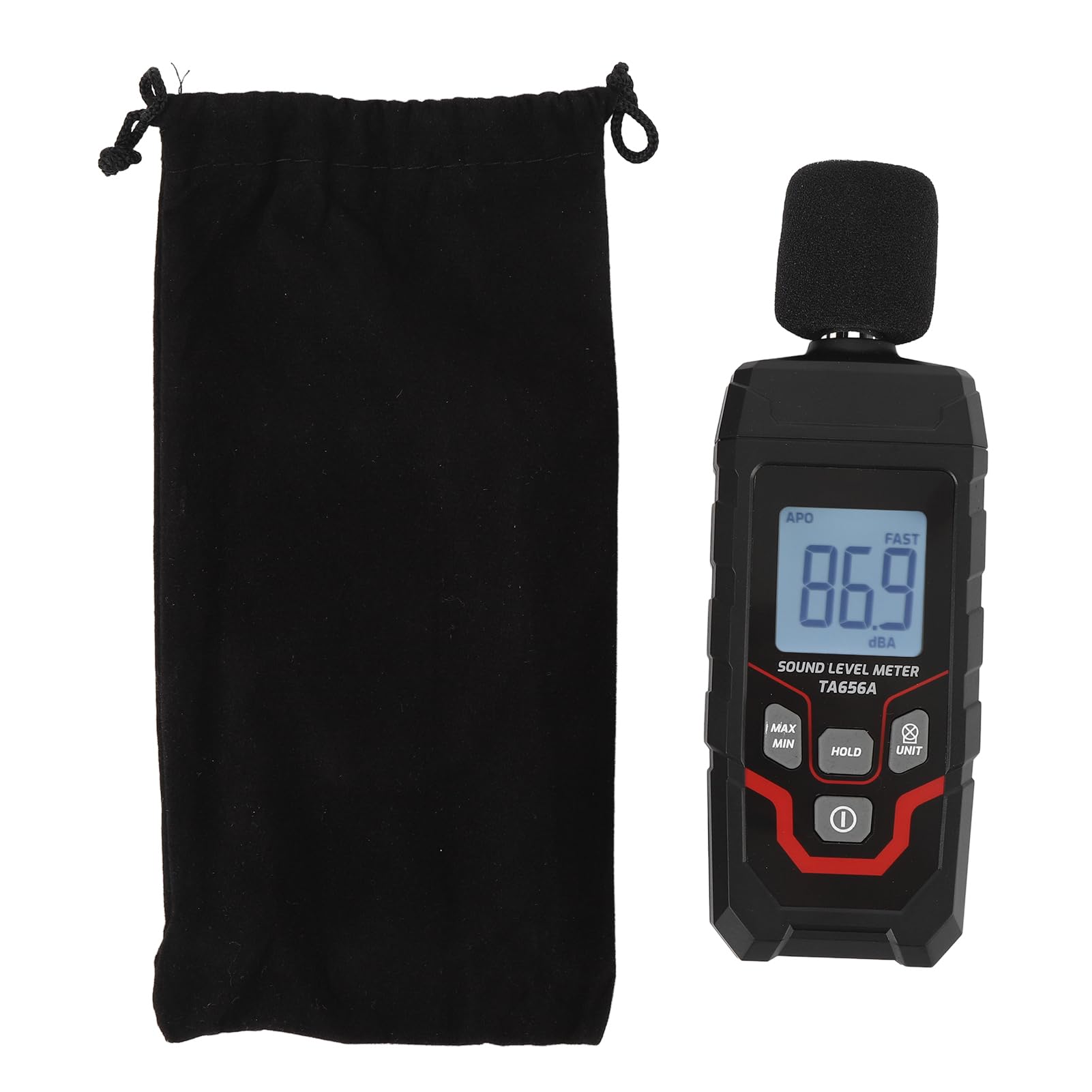 Cyfrowy Miernik Decybeli, Przenośny Miernik Poziomu Dźwięku, Przenośny Miernik SPL od 30,0 do 130 DBA z Podświetlanym Ekranem LCD, Czytnik Decybeli Hałasu, Tester Dźwięku, Sprzęt