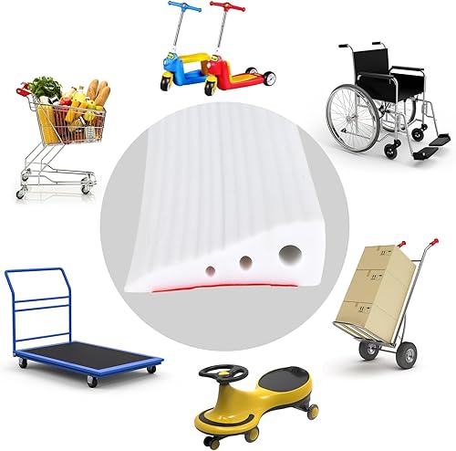 Miniatura 7 de Rampa para silla de ruedas de gel de sílice de 0.8 pulgadas, rampa de umbral antideslizante para interiores, robot de barrido sólido y flexible