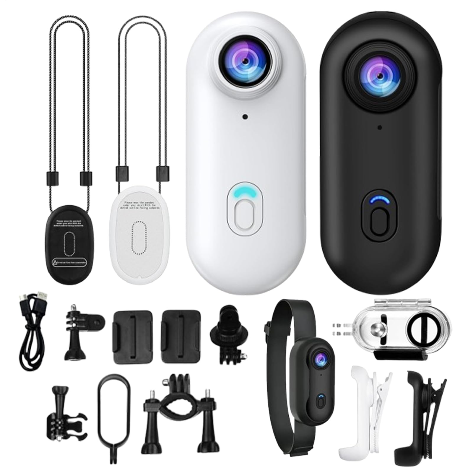 Telecamera Action Action Camera Tascabile | Dispositivo Vlogging 1080P Indossabile Portatile per Sport Motociclismo Ciclismo Palestra Escursionismo Viaggi Avventura