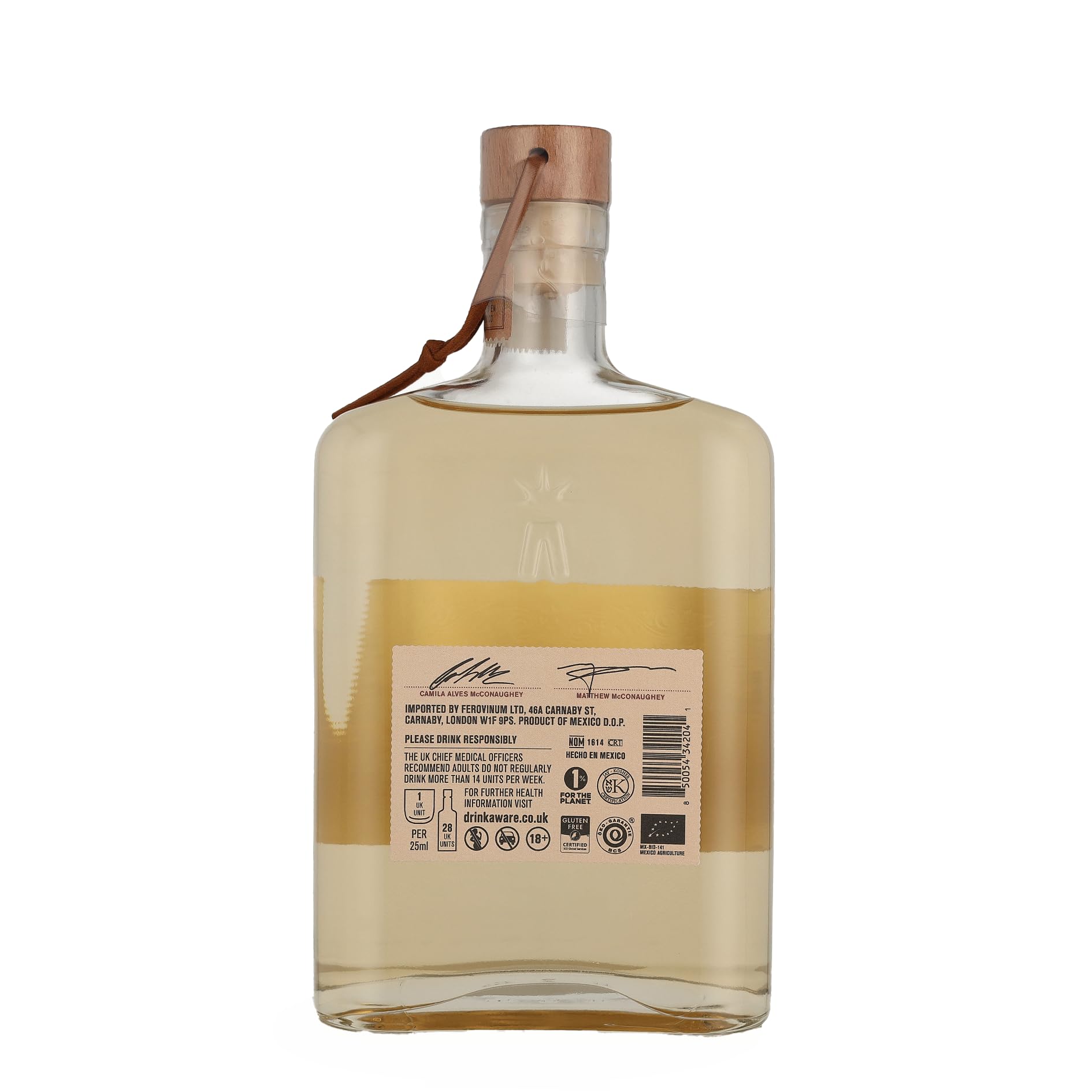 Pantalones Reposado Tequila 0,7L – Premium Tequila von Matthew McConaughey, 100% Blaue Agave, in amerikanischer Eiche gereift, 40% Vol., Mexiko