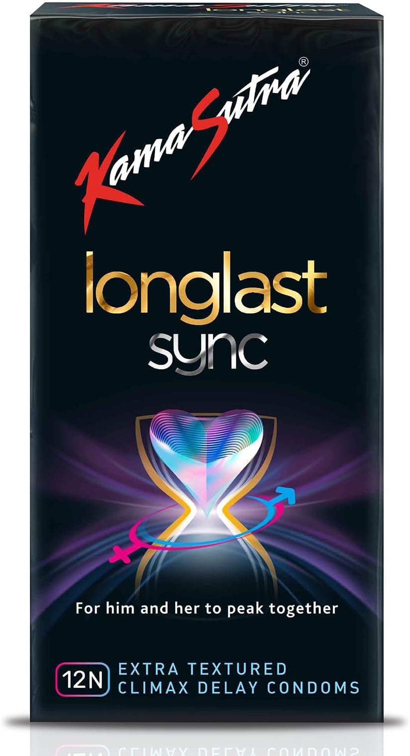 LongLast Sync Condom for Men - Combo Pack of 12