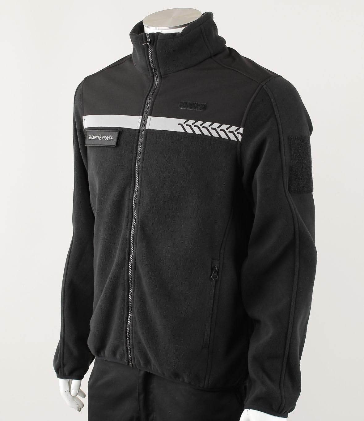 Veste Polaire Sécurité Privée avec Bande HV Noir - Safetek by GK