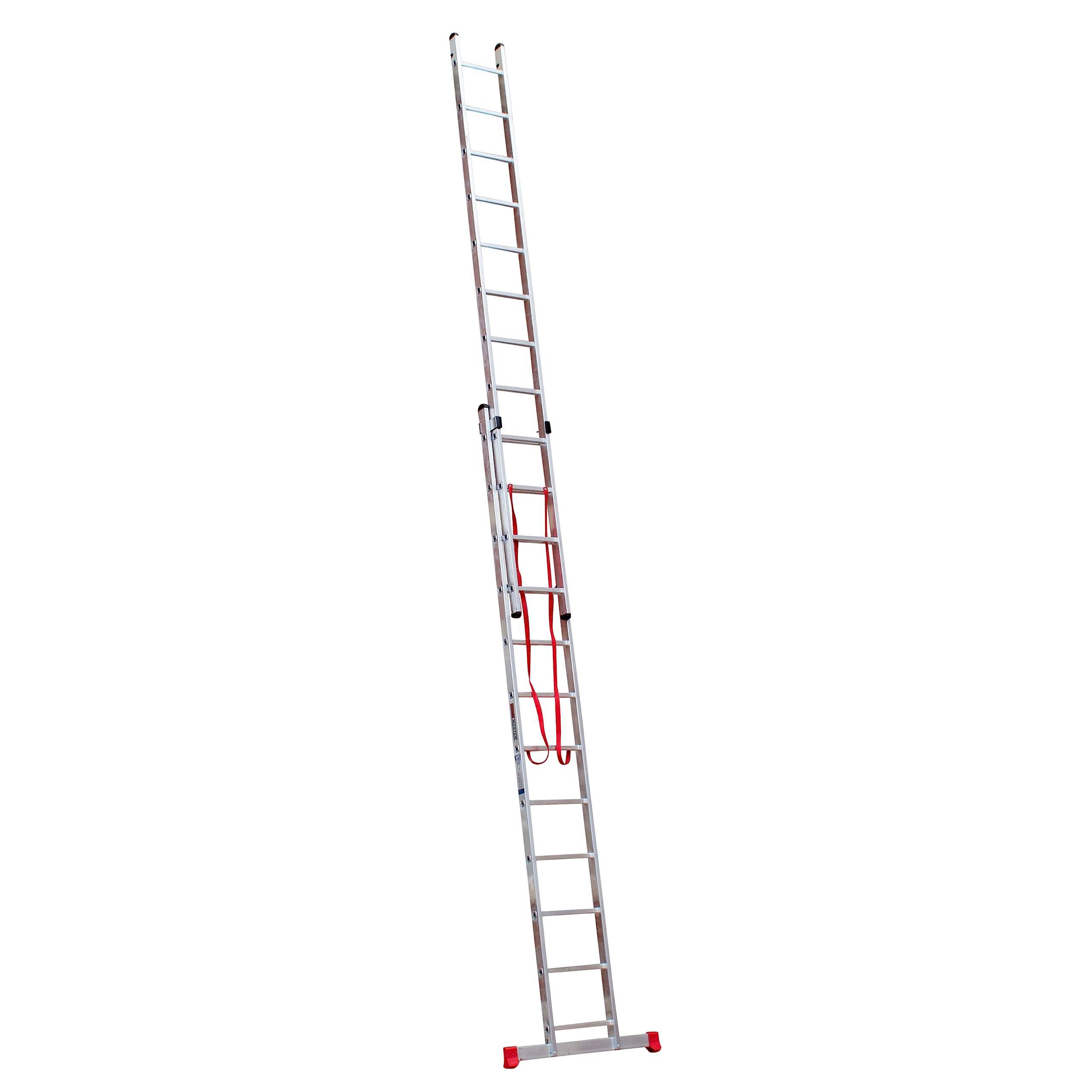 Home Master® 2 Section Extension Ladder | Lightweight Aluminium | Stabiliser Bar | 150kg Weight Rating | EN131 Certified | Size: 2x12