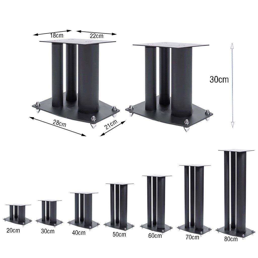 Pieds d'Enceintes Support d'enceinte, Support d'enceinte en métal, Plusieurs Hauteurs, adapté à la Musique Surround de cinéma Maison (Taille : 30 cm)