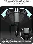 Retractable Car Charger USB C,107W Type C Car Charger Fast Charging with Dual Retractable Cable and USB Ports, Compatible with iPhone 16/15/14/13,S25/24/23/22, Pixel 9/8/7
