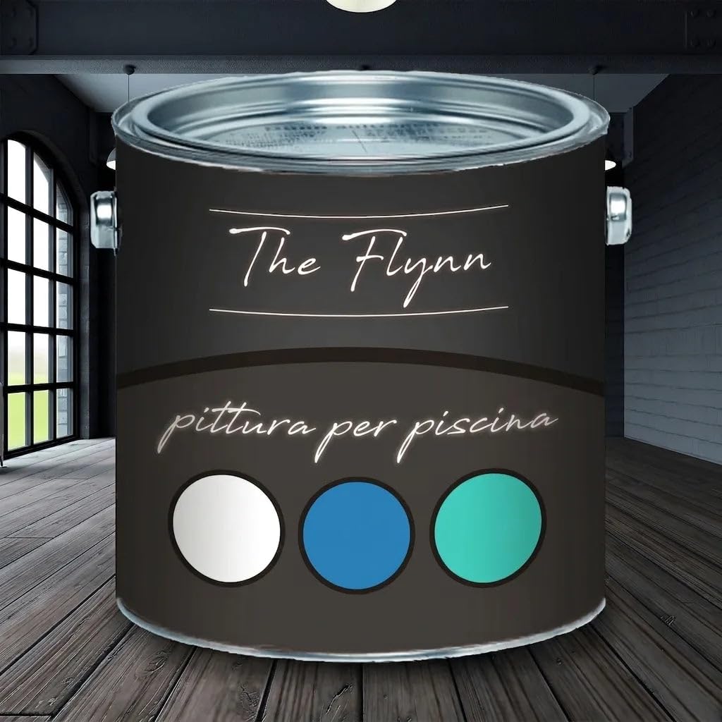pittura per piscina bicomponente 2K GFK/plastica/poliestere con indurente in Blu Bianco Verde Grigio Grigio antracite chiaro Verde acqua a scelta Rivestimento per piscina e laghetto (1 L, Blu) The Fly