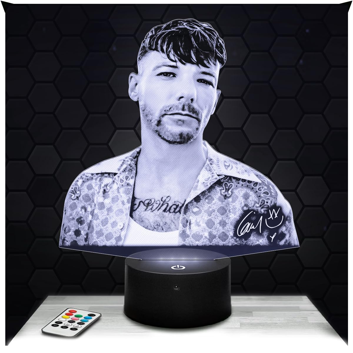 Lampephoto.fr 3D Louis Tomlinson, Singer Night Light, Gift Idea for Men and Women, British Singer Gift, LED Night Light for Bedroom Decor, Original Christmas Gift Idea for Men and Women — image 1