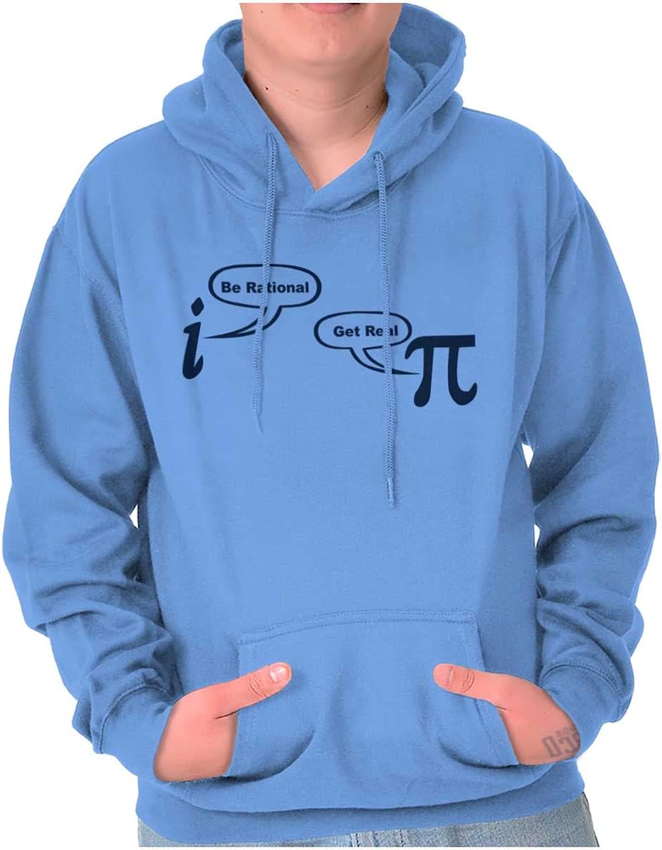 Brisco Brands Rational Real Pi Pie Number Math Nerd Hoodie Sweatshirt Women Men