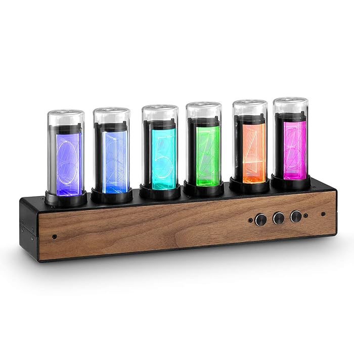 Buy Douk Audio Retro Nixie Clock Inspired Modern Digital Gixie Clock 6