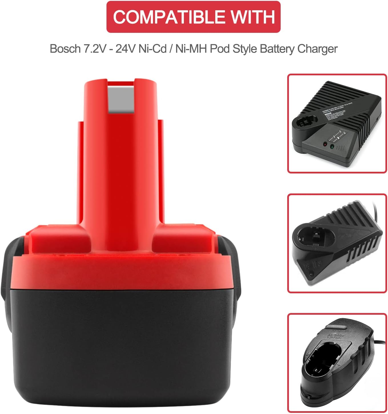 ADVTRONICS 2 Pack 18V 3.5Ah Replacement Battery Compatible with Bosch BAT181 BAT025 BAT026 BAT160 BAT180 BAT189 PSR 18 VE-2 GSR VE-2 GSB 18 VE-2 13618 22618 23618 1644K 1662B 3860CK (Ni-MH)