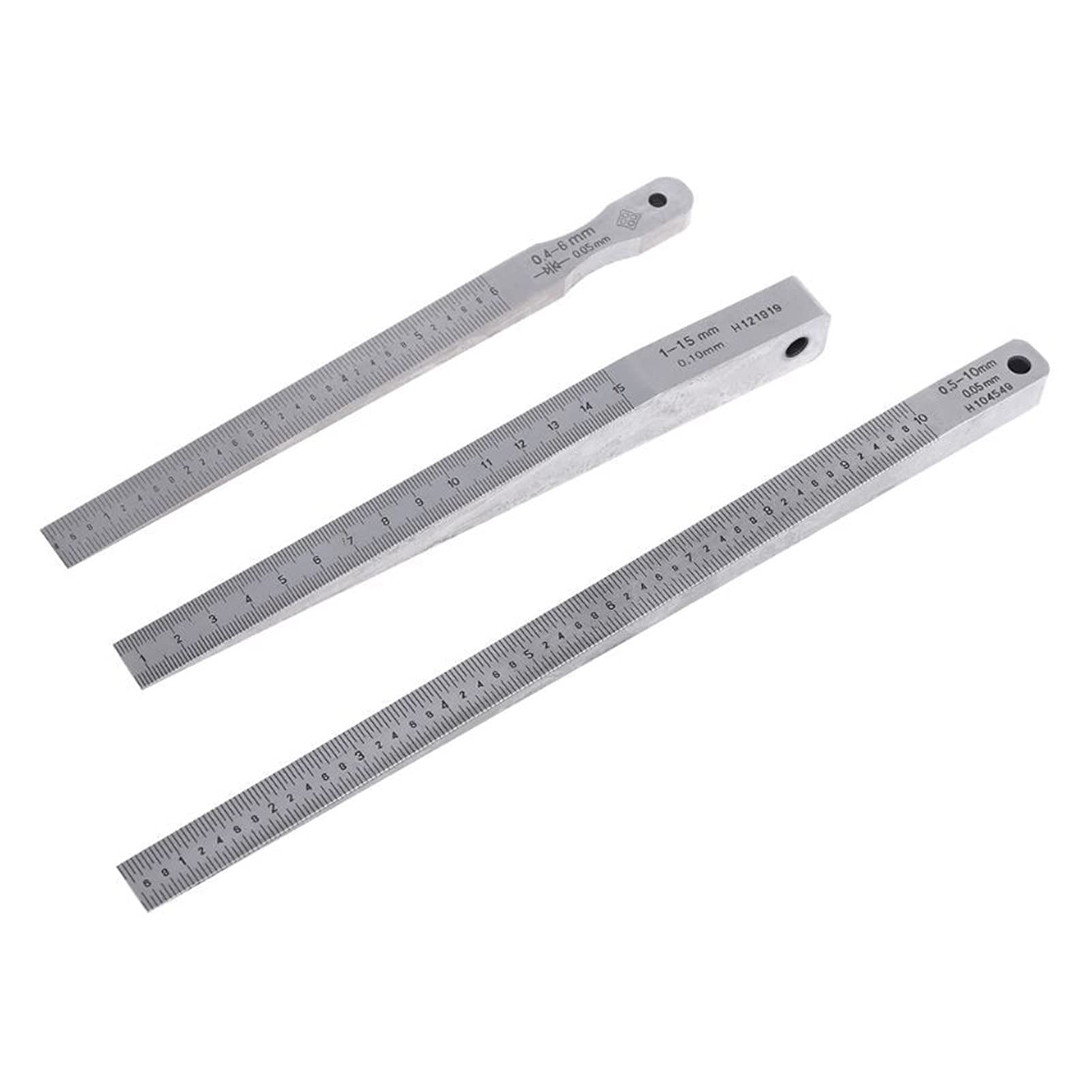 Fühlerlehre, 1-15mm 0.5-10mm 0,4-6mm Keil Fühlermessgerät Riss Flache Layout Insert Keilmesser Schweißkegel Messen Werkzeug Bremssattel(0.4 6mm)