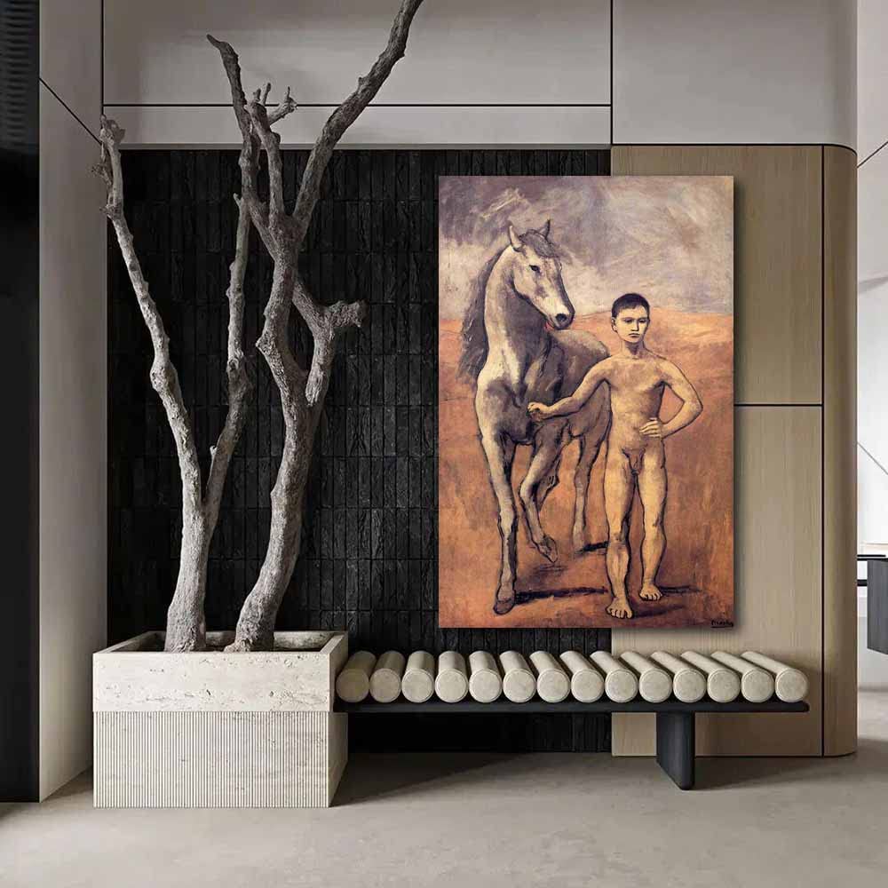 Pablo Picasso Poster - Der Junge Mit Dem Pferd 20x30cm Leinwand Druck