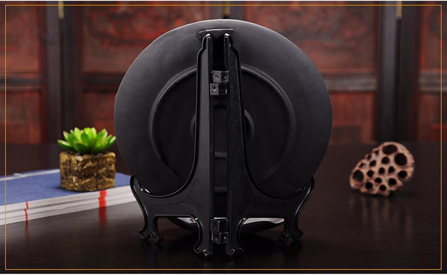 AETVRNI Dragon Backflow Incense Burner Both for Incense Stick and Backflow Cone, Ceramic Incense Holder Waterfall Burner, Feng Shui Statue,Black